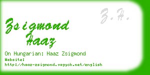 zsigmond haaz business card